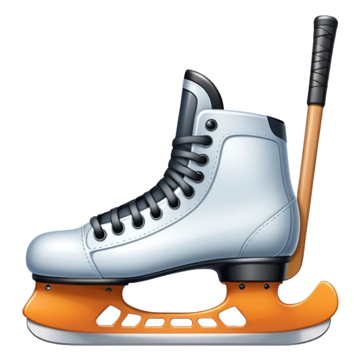 Please, make An icon featuring The background shows a packed stadium with cheering fans, bright arena lights, and an icy rink and close-up shots of key hockey equipment: a hockey stick, puck, and skates. Transparent background highlights the essentials of the game and the thrill of the sport. sticker
