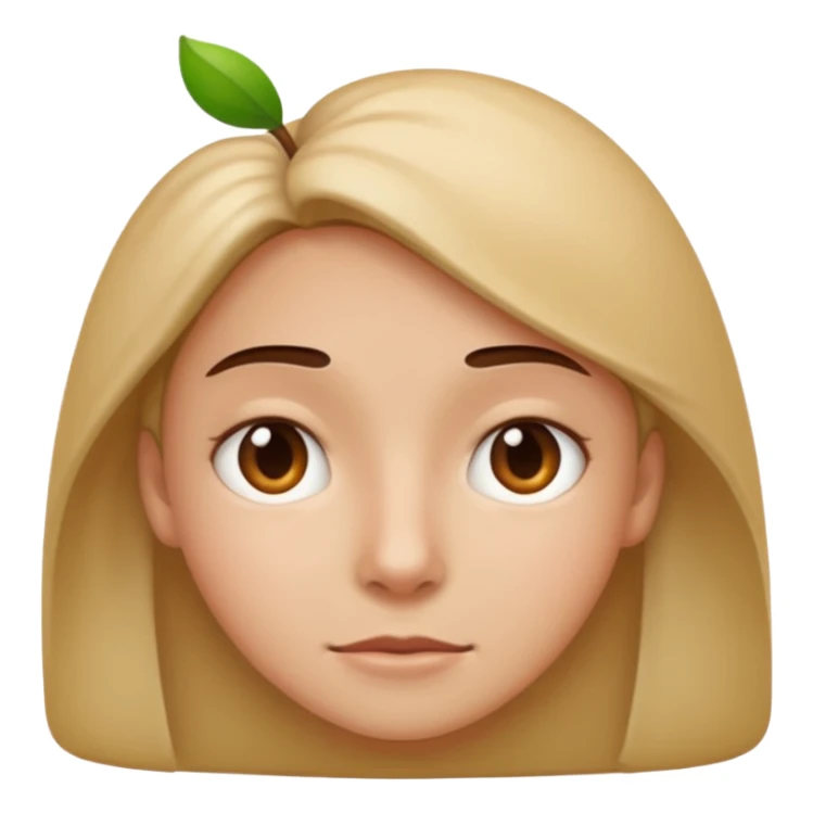 portrait of a person inspired by the reference image, neutral expression, simple background, apple emoji style sticker
