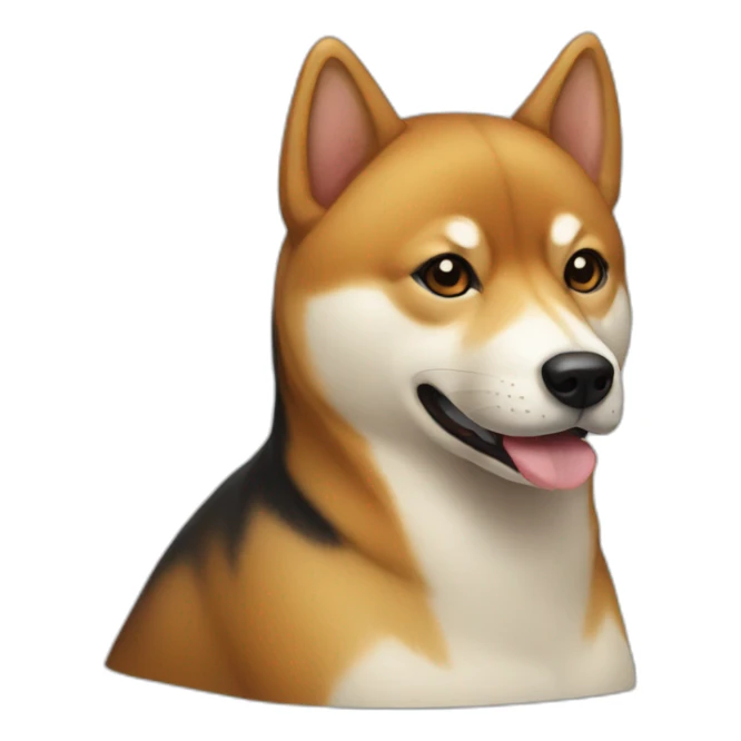 black and tan shiba face sticker