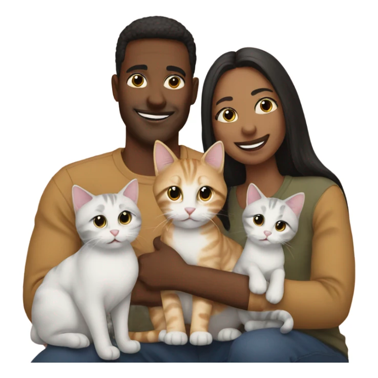 family photo with cats sticker