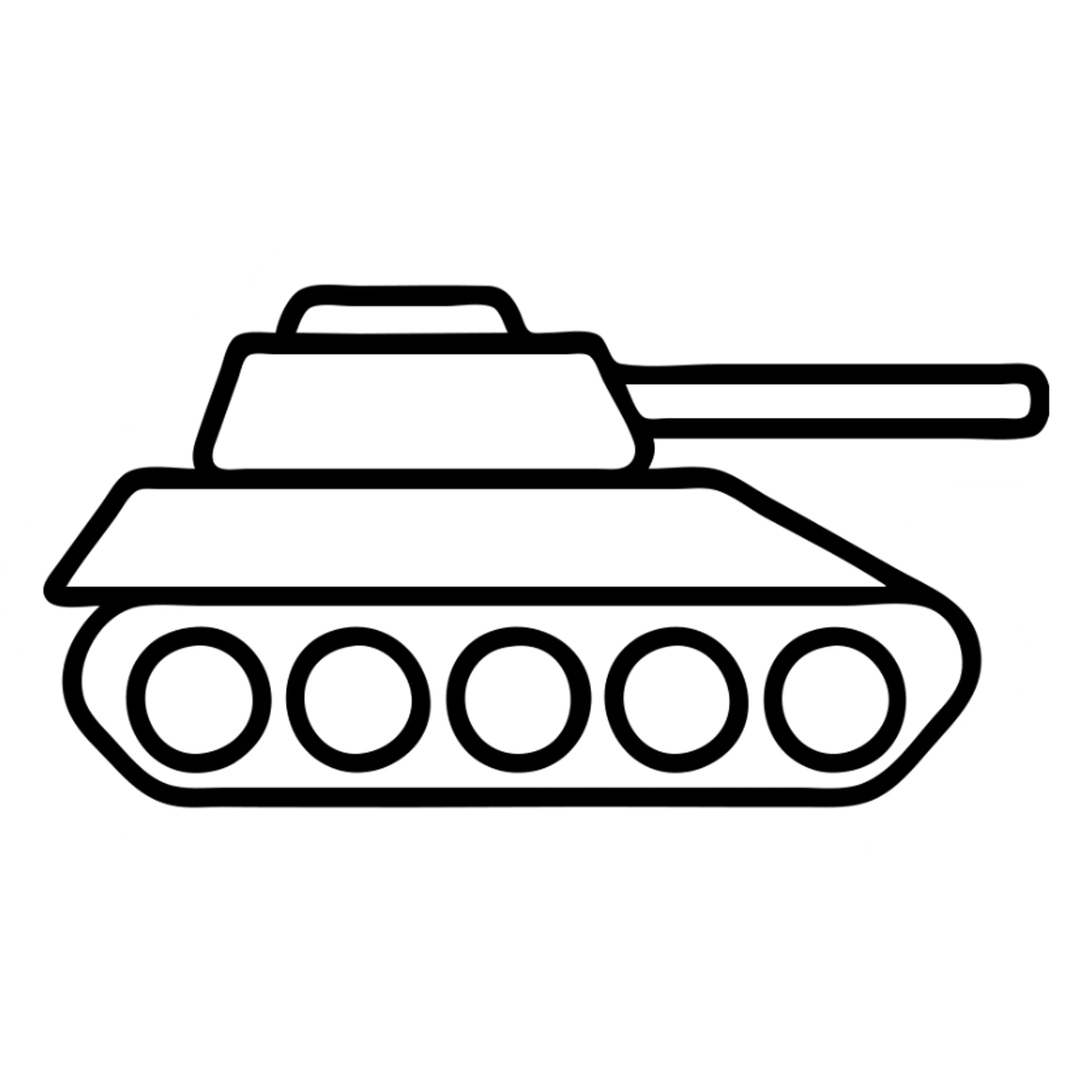 Ukrainian tank with tracks and angled armor, military vehicle sticker