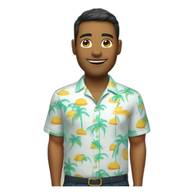 a Hotel guest in a beach shirt sticker