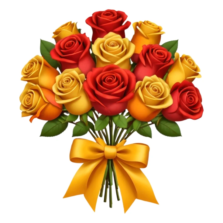 Bouquet roses satin autumn sticker