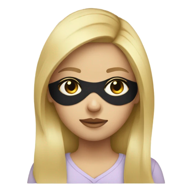 Blonde girl with patches under her eyes  sticker