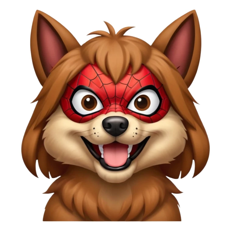 DOG in SPIDER MAN mask sticker