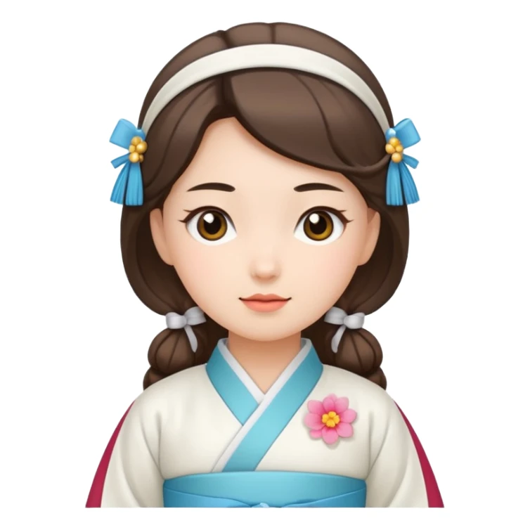 woman in white hanbok sticker