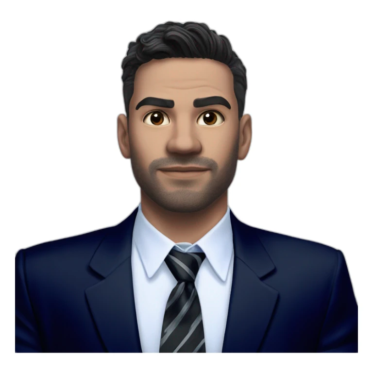 confident man in formal attire sticker