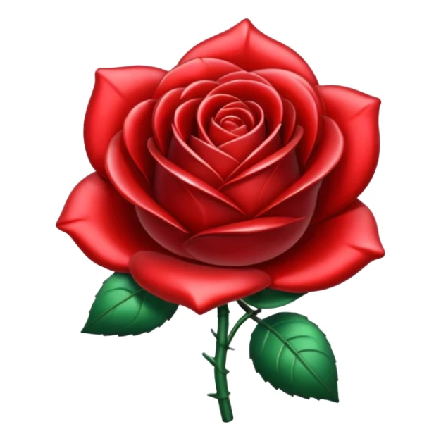 metal rose, without green leaves, just flower sticker