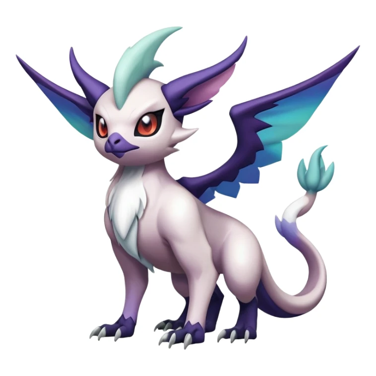 Shiny Absol-Noibat-Noivern-Hybrid (Full body) sticker