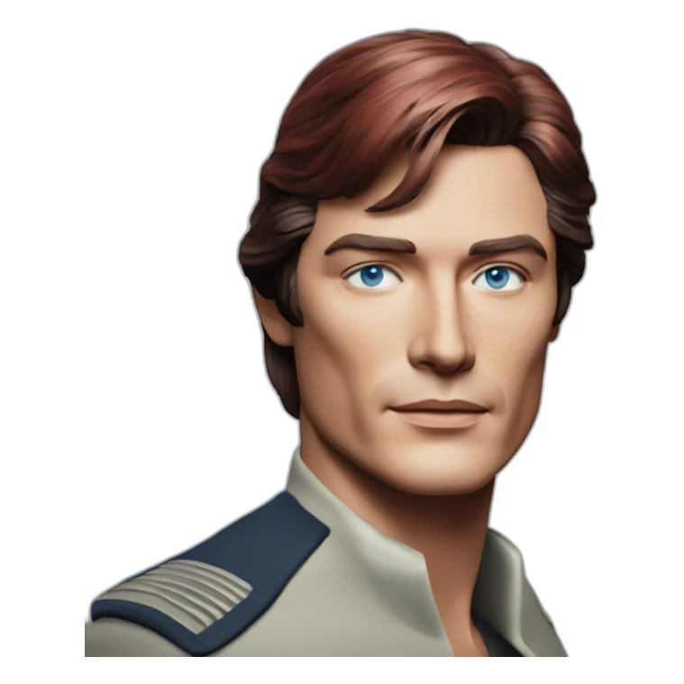 Alain delon blue eyes red hair space commander sticker