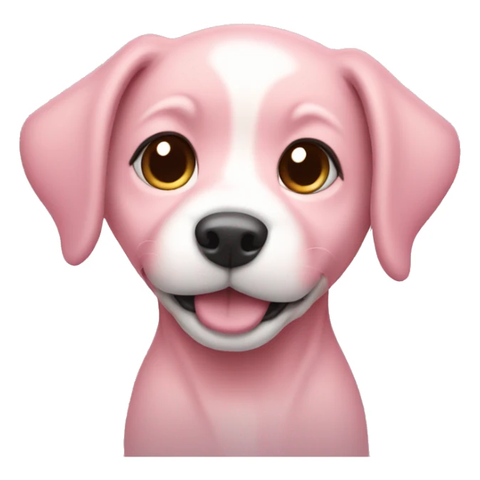 baby pink dog sticker