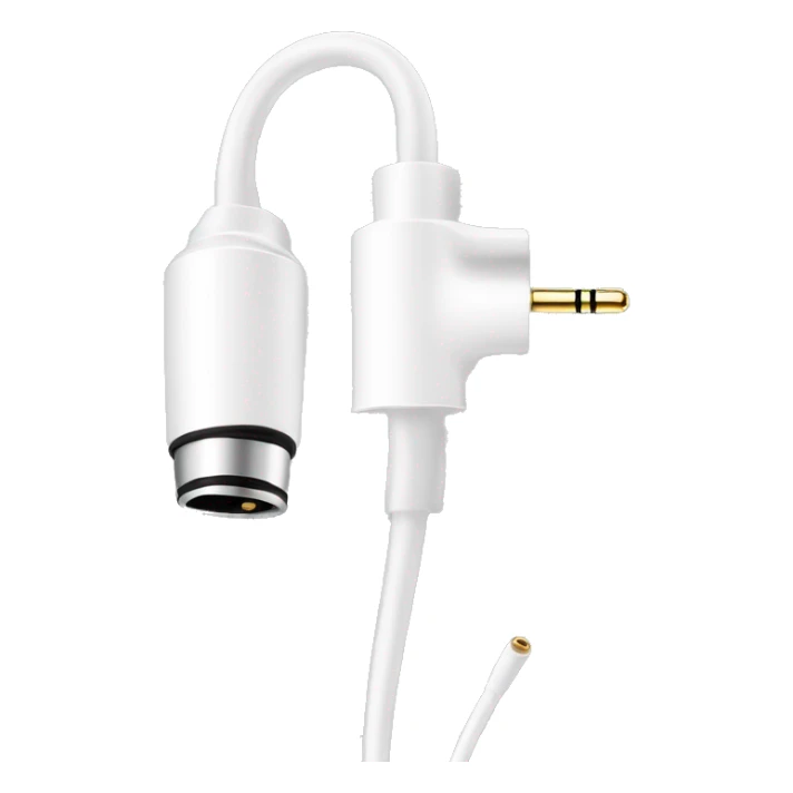 white stereo adapter mini jack to big jack for headphones  sticker