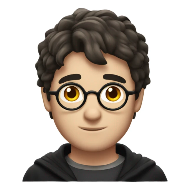 harry, harry potter with lighting scar on his forehead sticker