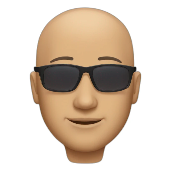 Bald man with sunglasses sticker