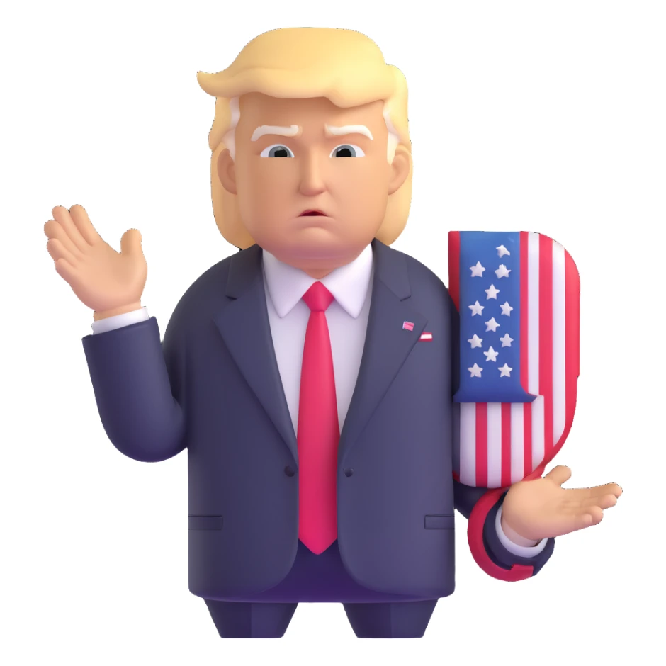 Donald Trump with American symbols sticker