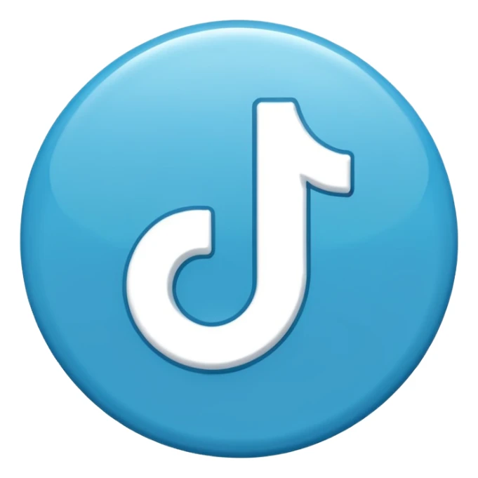 le bouton, vérifie TikTok en bleu sticker