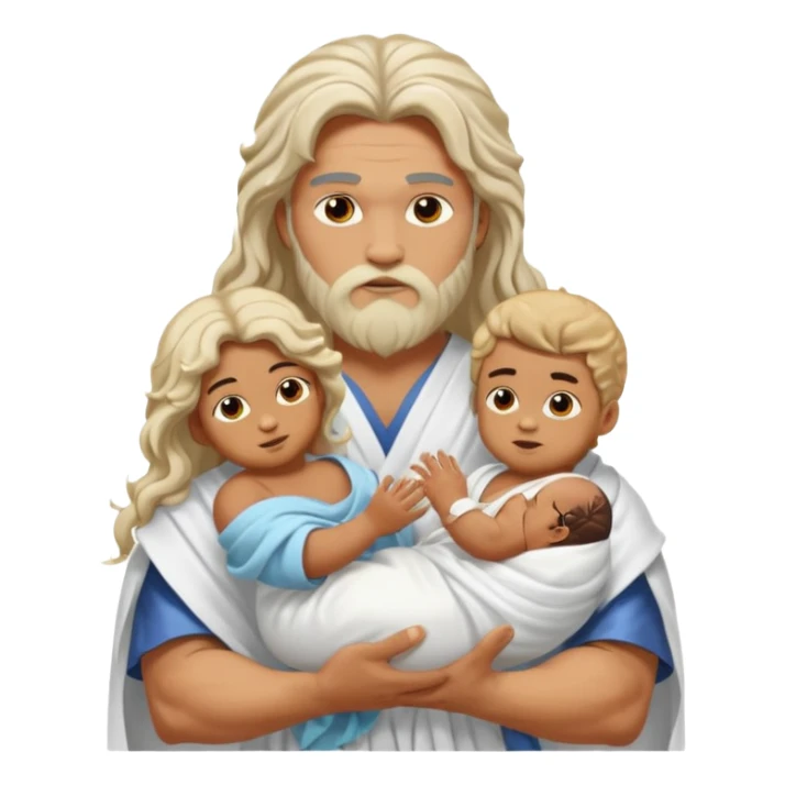 zeus a women and a baby  sticker