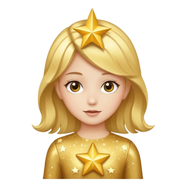 human girl dressed in a star costume sticker