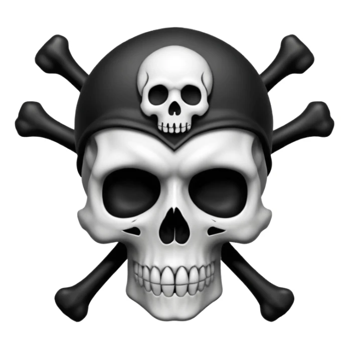 Wiz 101 casting sigil black and white death skull   inspired school sticker