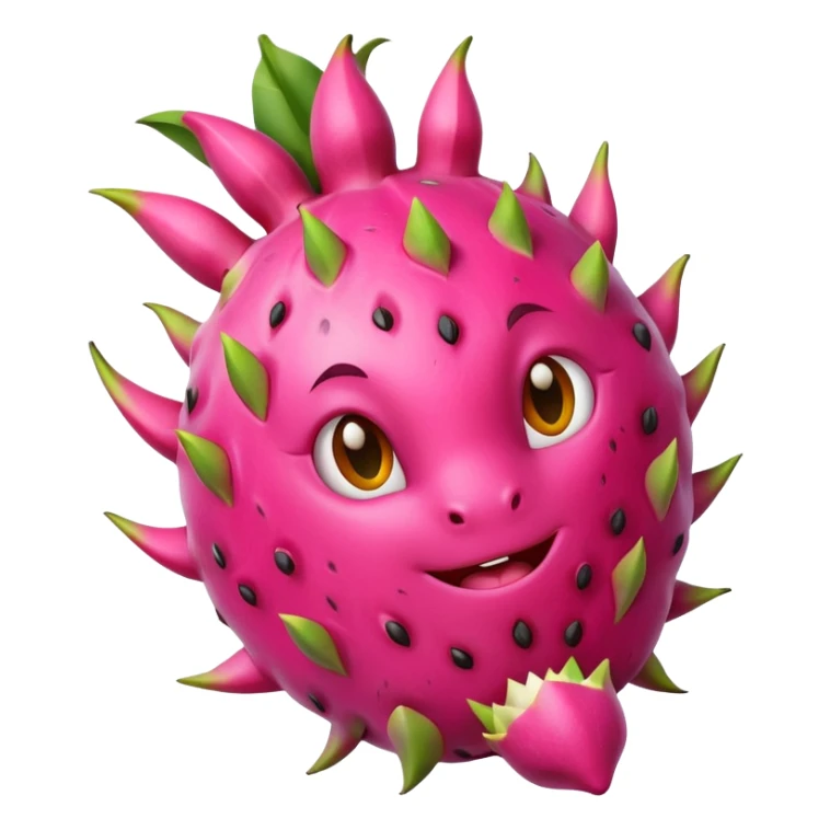 Dragon fruit emoji not spiny outside of dragonfruit  sticker