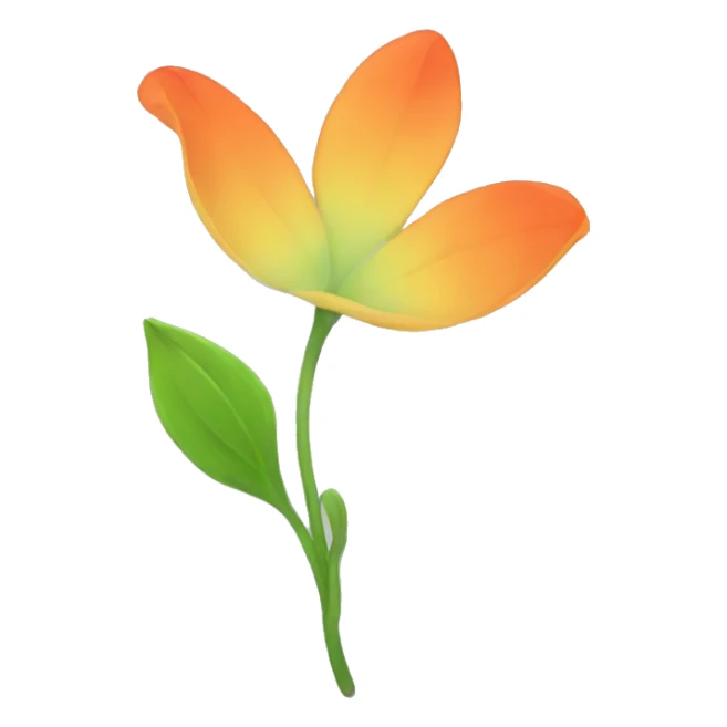 flower of 2d different colors sticker