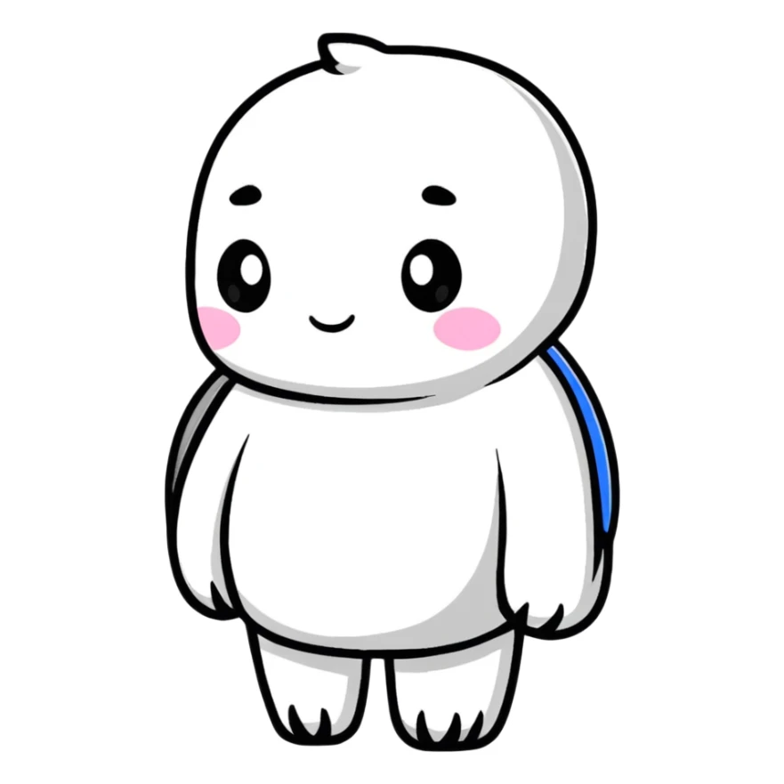 Polack character in cartoon sticker style sticker