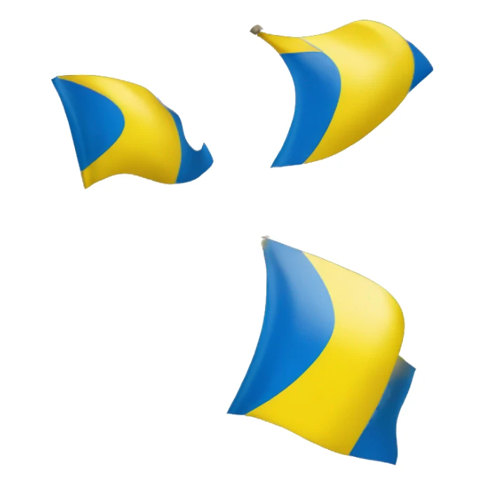 Drapeau de l’Ukraine avec une étoile noir au milieu  sticker