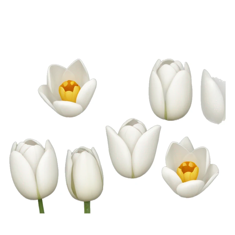 white tulip bouquet  sticker