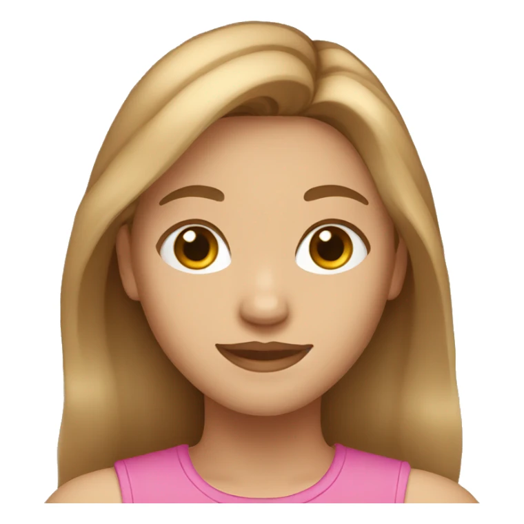 teenage girl with light brown hair zoomed out sticker