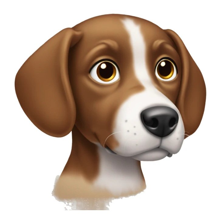 brown puppy with huge eyes christmasy sticker