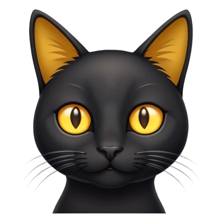 Black cat with golden eyes sticker