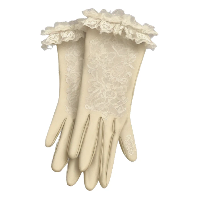vintage rococo lace gloves with bows and frills sticker