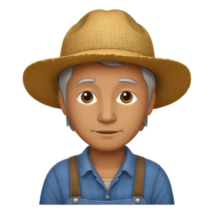  farmer not wear hat sticker