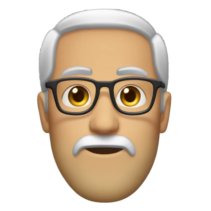 Enoji cu ochelari si barba sticker