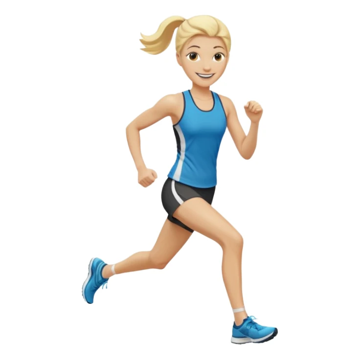 give me a tall, blonde female runner sticker