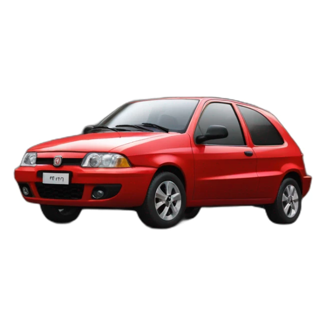 1 Fiat Palio fire rojo de lado sticker