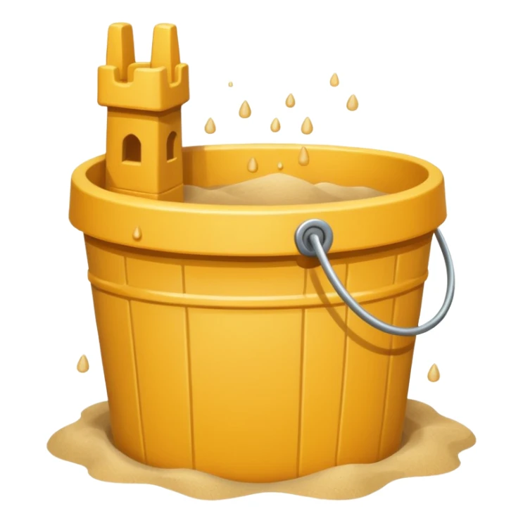 sand castle, Bucket-shaped castle sticker