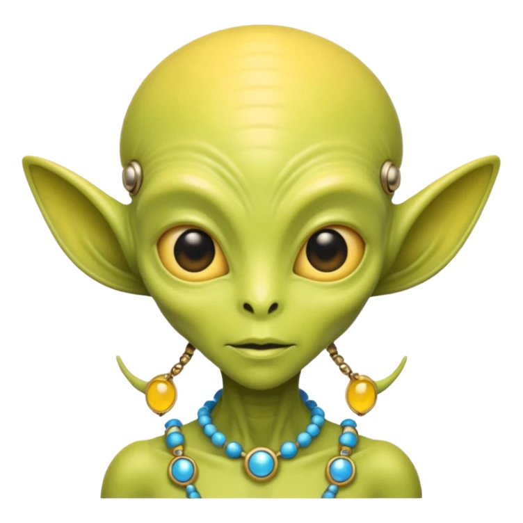 alien living in desert, very colorful, accessories, just face  sticker