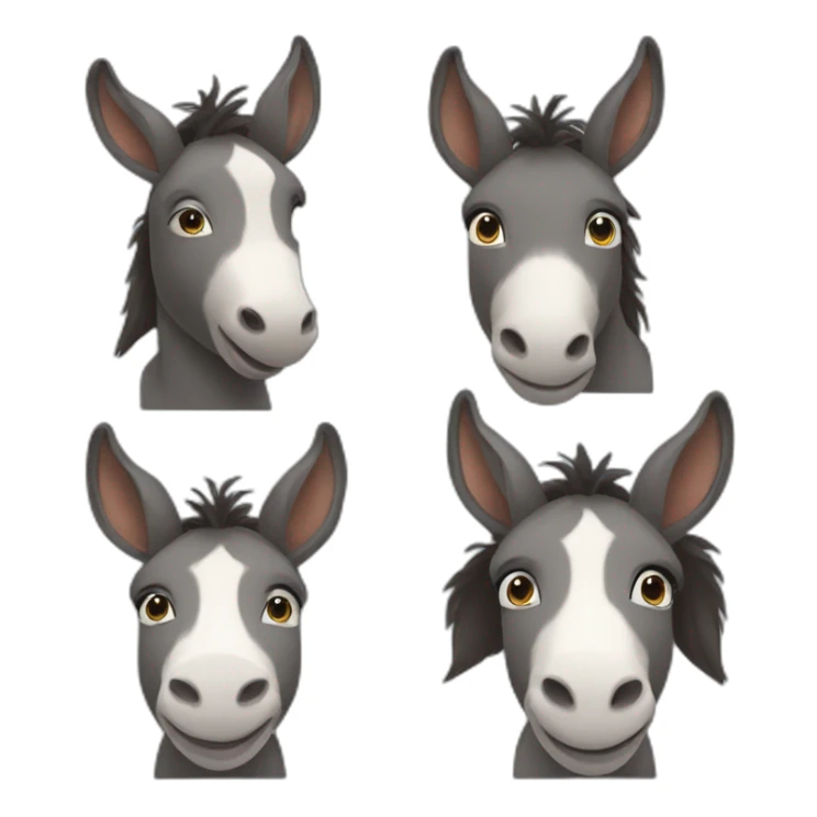 Donkeys in the shape of girls sticker