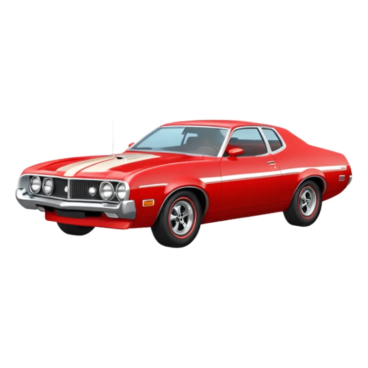 red ford torine from starsky and hutch sticker