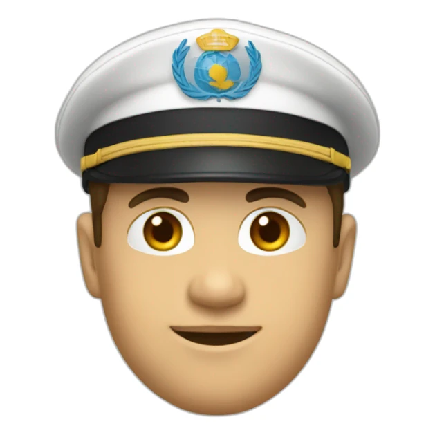 Un salut militaire avec un casquette de marin sticker