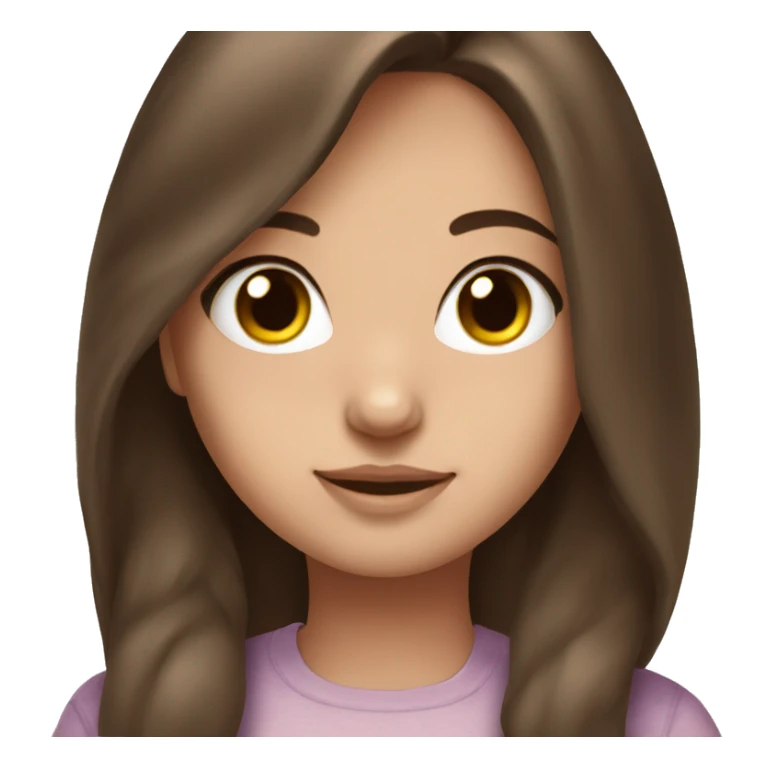 brunette haired girl with lop earred bunny sticker