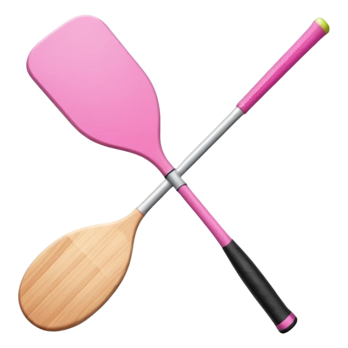 Pink paddle sport bat sticker