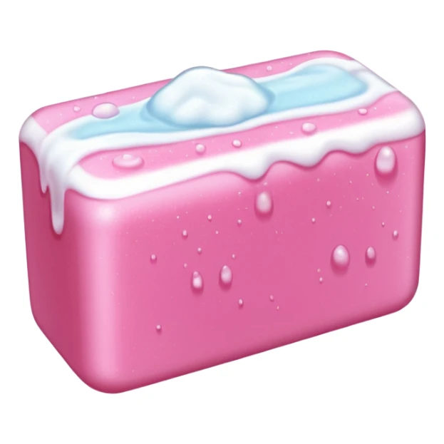 pink bar of soap with bubbles  sticker