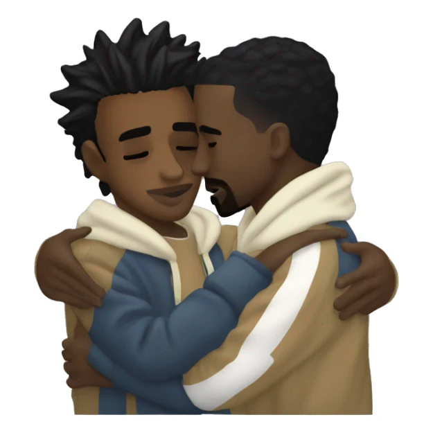 Playboi Carti and Kanye west hugging sticker