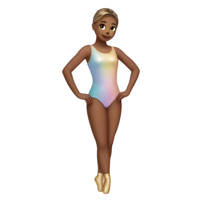 sparkly colorful pastel leotard sticker
