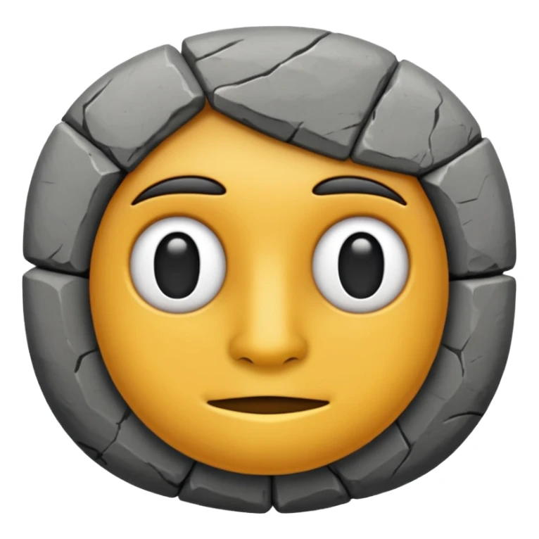 Single dark-gray Roman sanpietrino emoji, minimal and rounded sticker