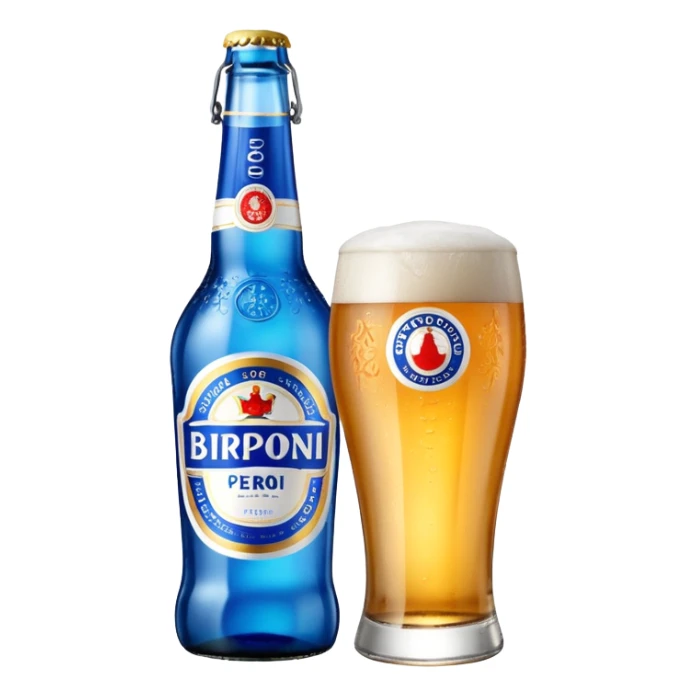 Birra Peroni Nastro azzurro grande in bottiglia da 66 cl
 sticker