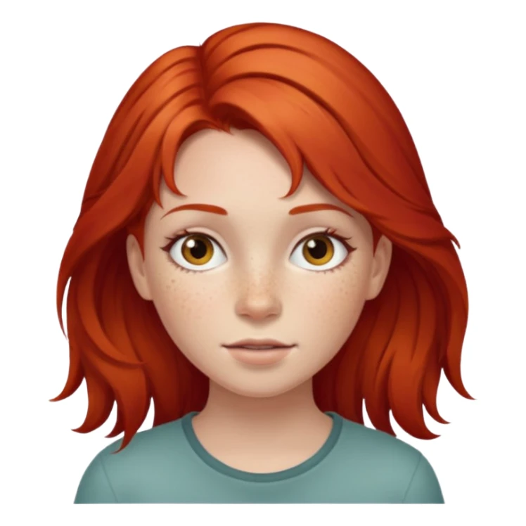 Girl with red hair sticker