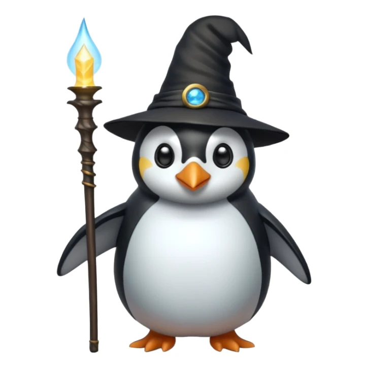 Penguin Wizard sticker